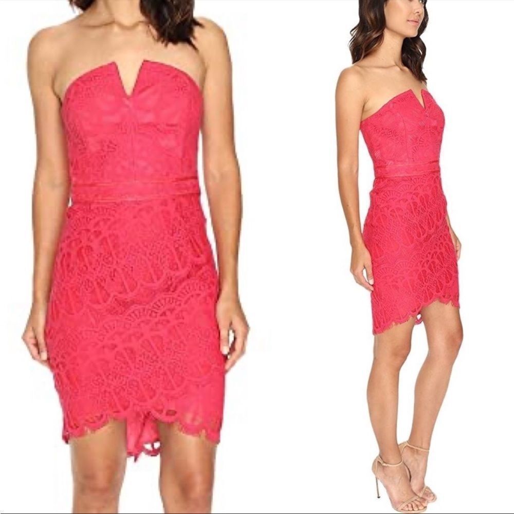 Adelyn rae lace strapless dress small